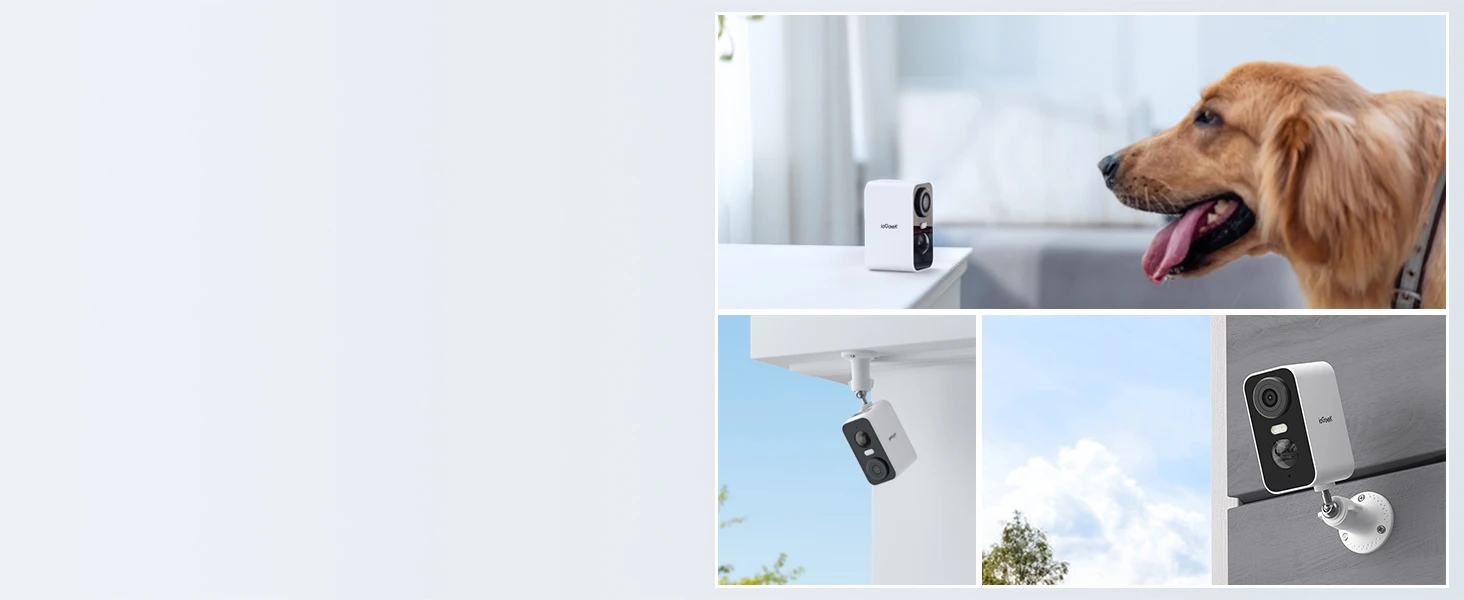 ieGeek 2K Telecamera di sicurezza solare senza fili all'aperto con visione notturna a colori, sistemi di telecamere CCTV a batte