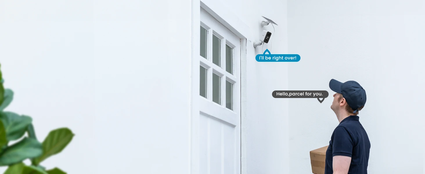 ieGeek 2K Telecamera di sicurezza solare senza fili all'aperto con visione notturna a colori, sistemi di telecamere CCTV a batte