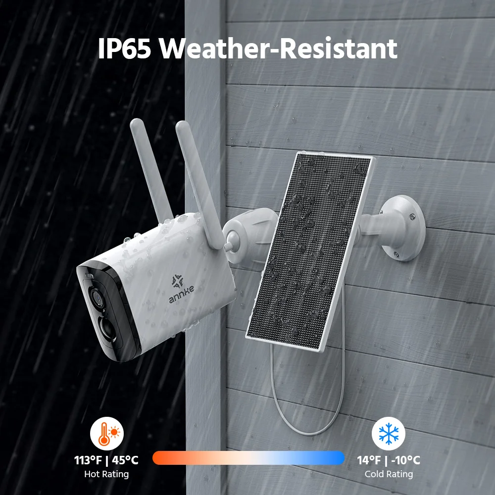 ANNKE 4MP Wireless Solar Camera 16CH NVR 4/6/8/12 PCS WiFi Camera Wireless PIR Night Vision 4MM WiFi Camera Solar Outdoor