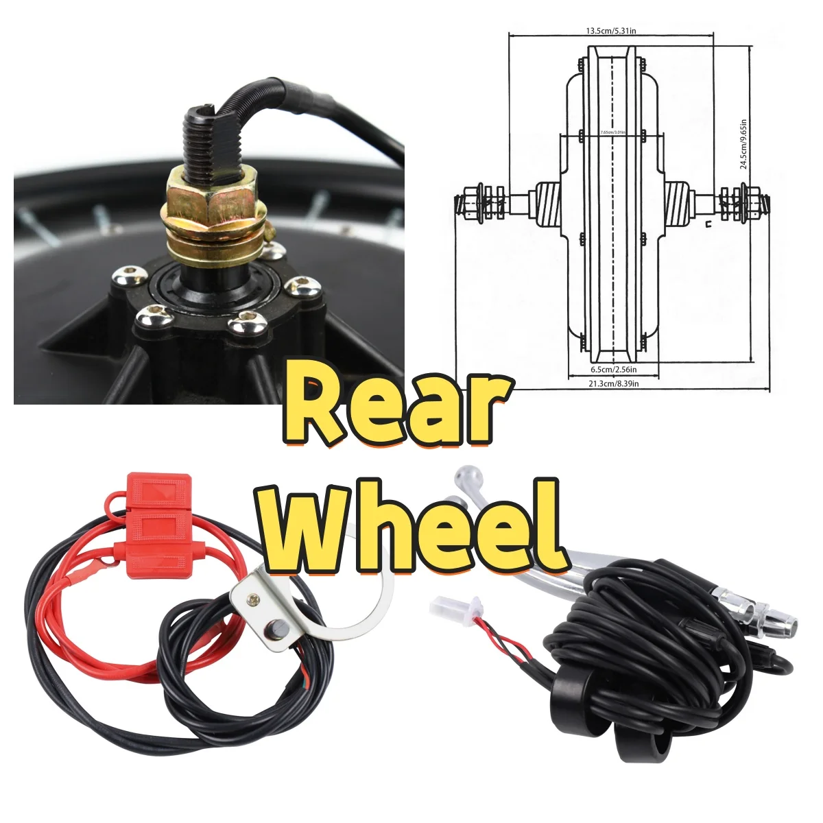 20" 48V 1000W Front/Rear Wheel Conversion Ki Powerful Hub Motor Kit with SW-810LED Display