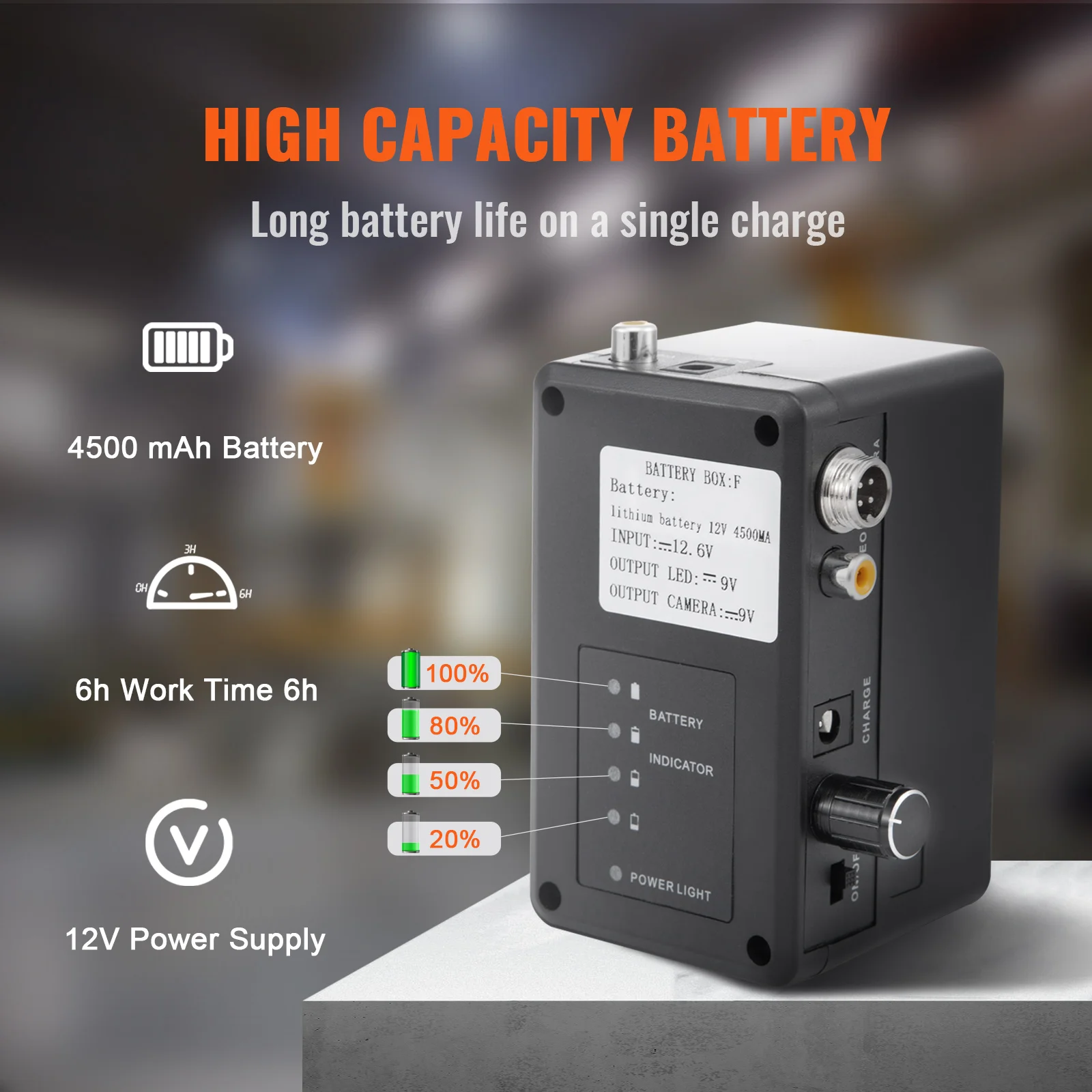 SucceBuy Sewer Camera with 512Hz Locator IP68 9" Pipeline Inspection Camera w/DVR Function w/12 Adjustable LED and 16 GB SD Card