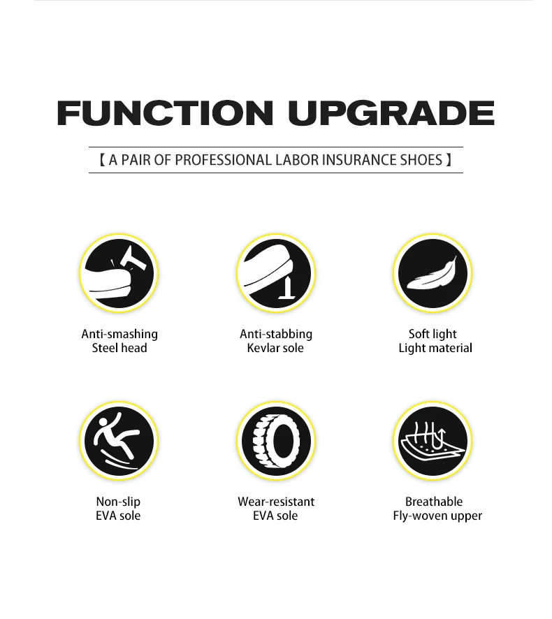 Breathable, lightweight and comfortable anti-smash and anti-puncture safety shoes
