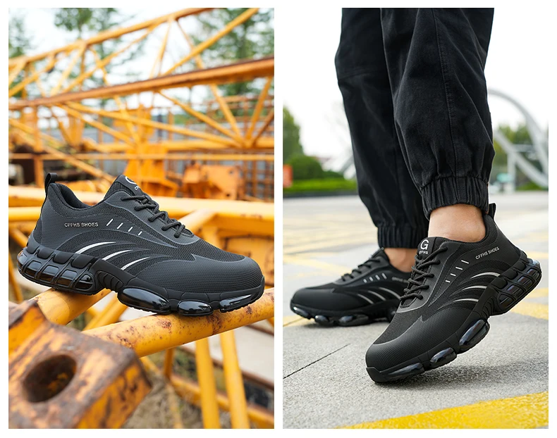 Breathable, lightweight and comfortable anti-smash and anti-puncture safety shoes
