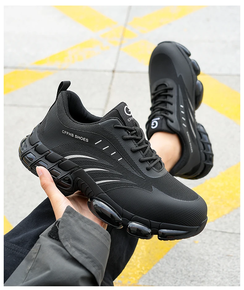 Breathable, lightweight and comfortable anti-smash and anti-puncture safety shoes