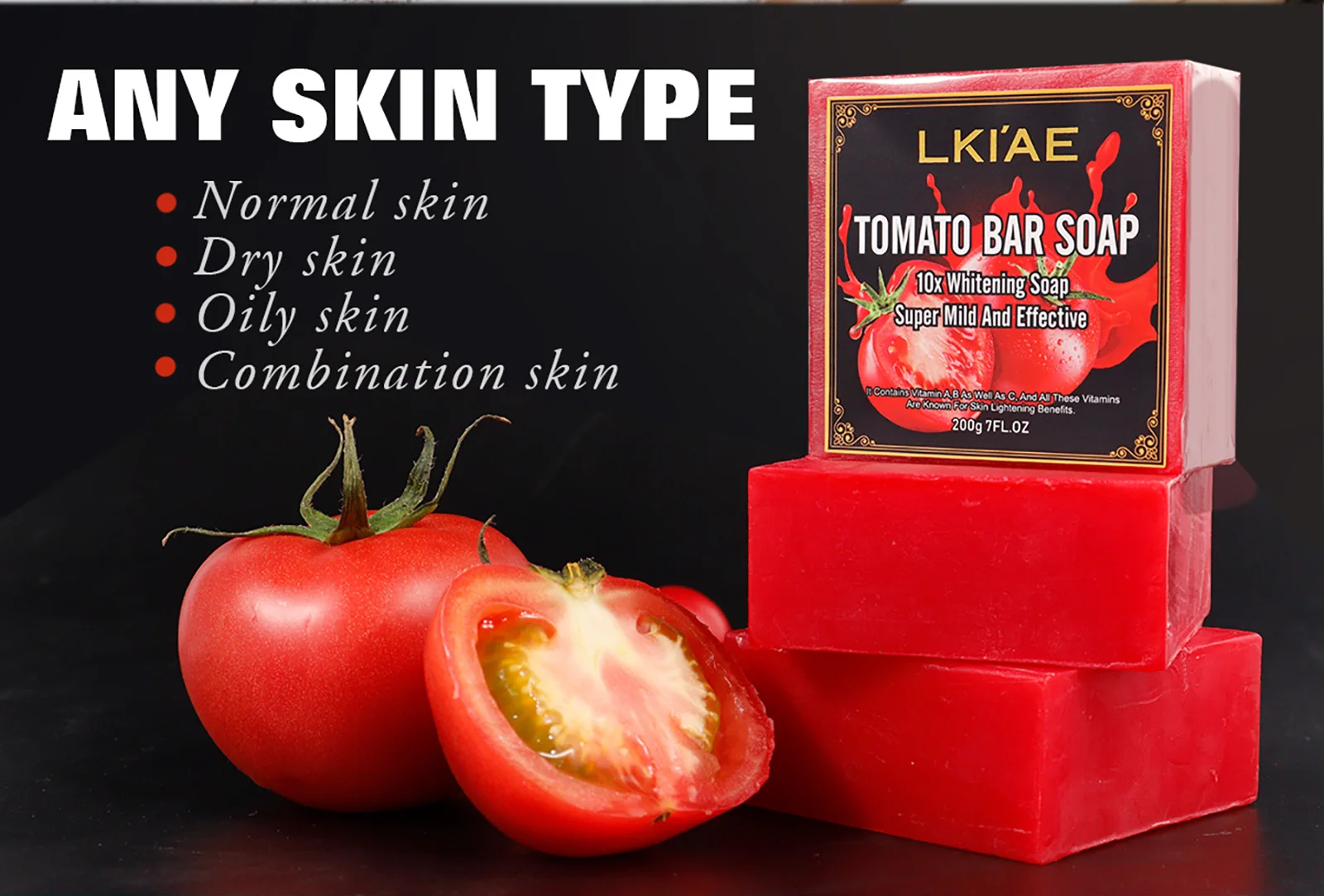 Natural Thailand Lycopene Powder Fruit Fragrance 10X Vitamin C Skin Care Beauty Whitening Face Soap For Black Spots