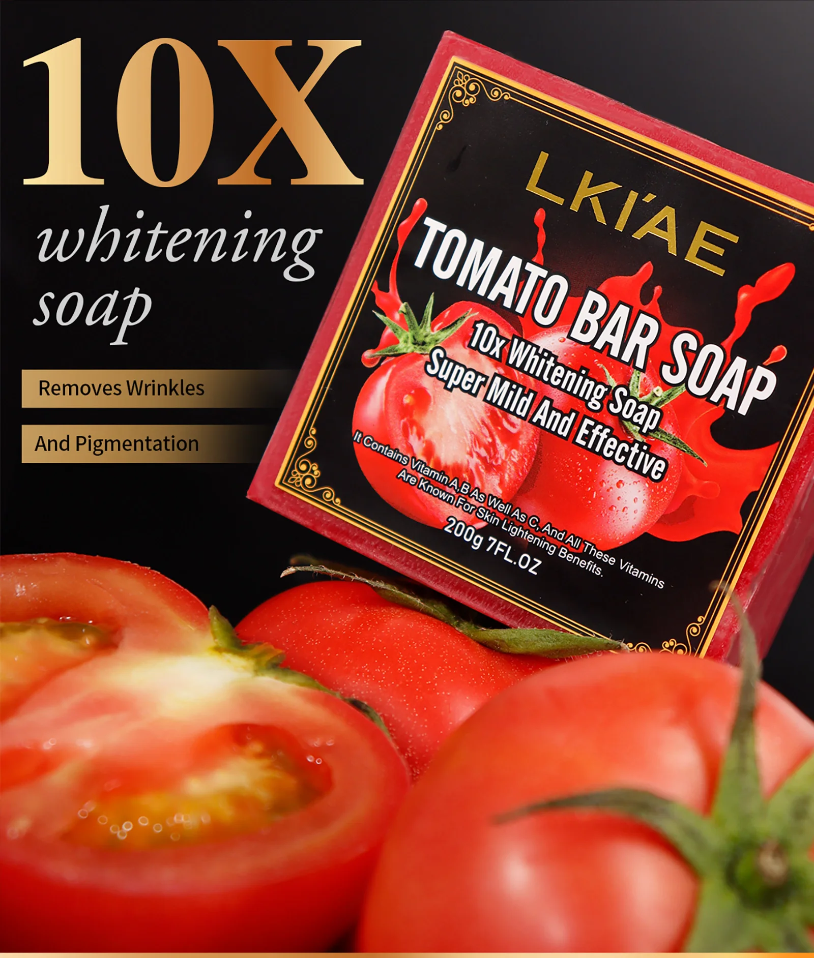 Natural Thailand Lycopene Powder Fruit Fragrance 10X Vitamin C Skin Care Beauty Whitening Face Soap For Black Spots