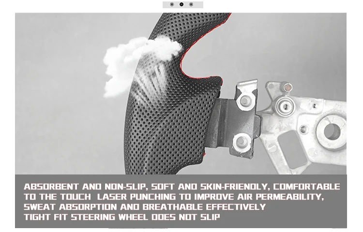 Carbon Fiber Steering Wheel Perforated Leather Fit For Nissan 350z 2003-2008 Flat Bottom Racing Wheel