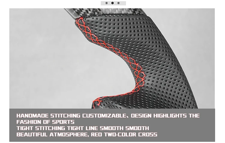 Carbon Fiber Steering Wheel Perforated Leather Fit For Nissan 350z 2003-2008 Flat Bottom Racing Wheel