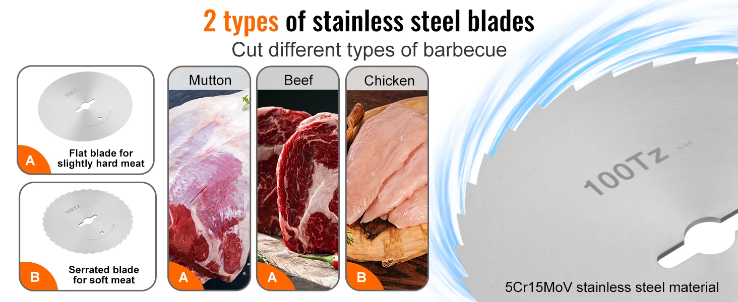 SucceBuy Electric Shawarma Knife, Cordless Battery Professional Turkish Knife Commercial Stainless Steel Gyro Cutter