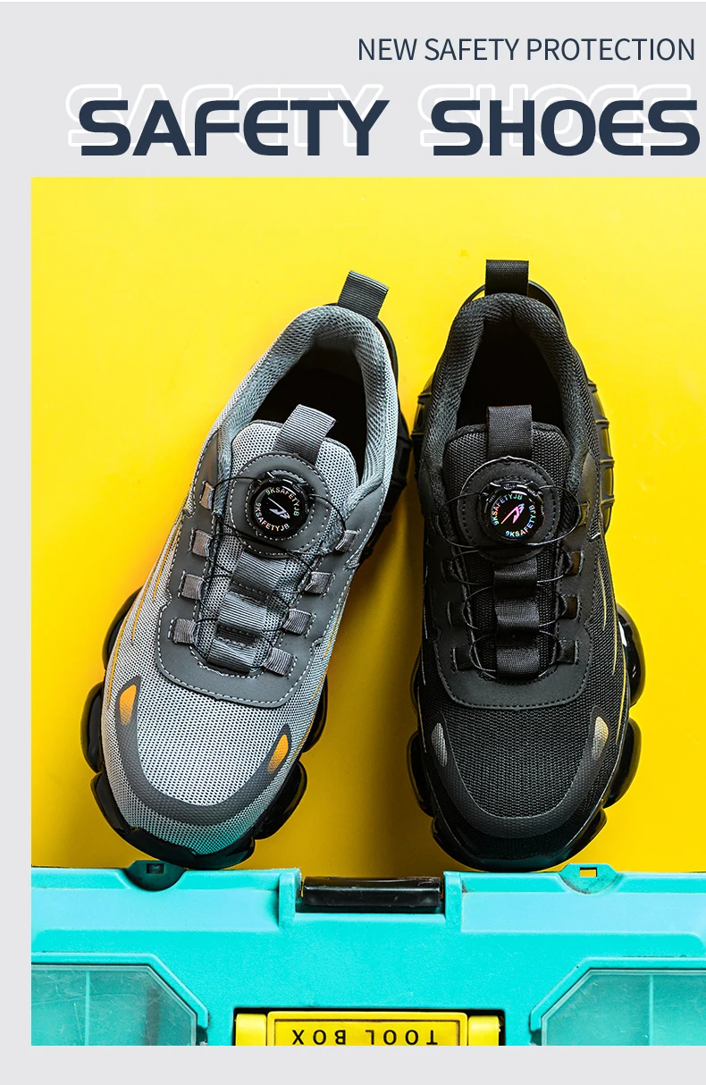 Breathable lace-free soft sole comfortable anti-smash anti-puncture labour insurance shoes