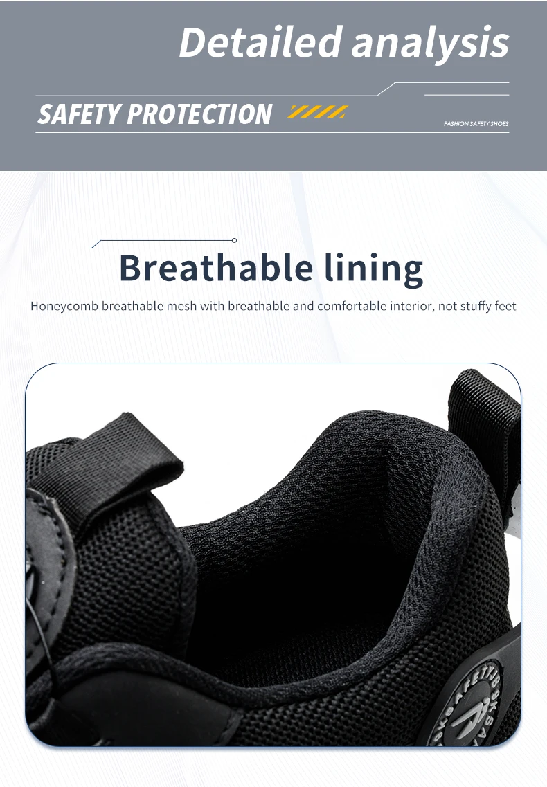 Breathable lace-free soft sole comfortable anti-smash anti-puncture labour insurance shoes