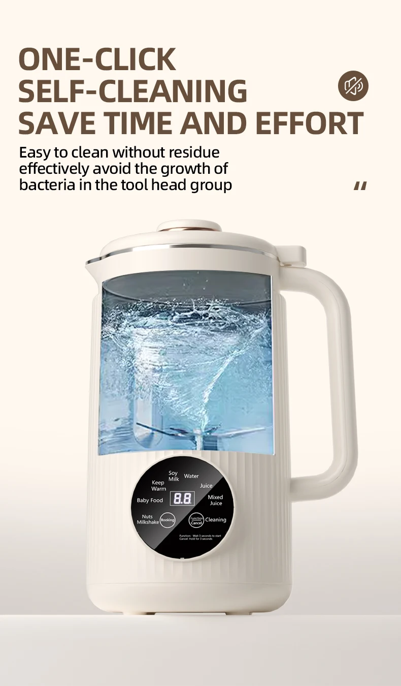 8-in-1 Multifunctional Automatic Nut Milk Machine&Coffee Maker, 40oz Auto Self-Cleaning Delay Start, Keep Warm Boil