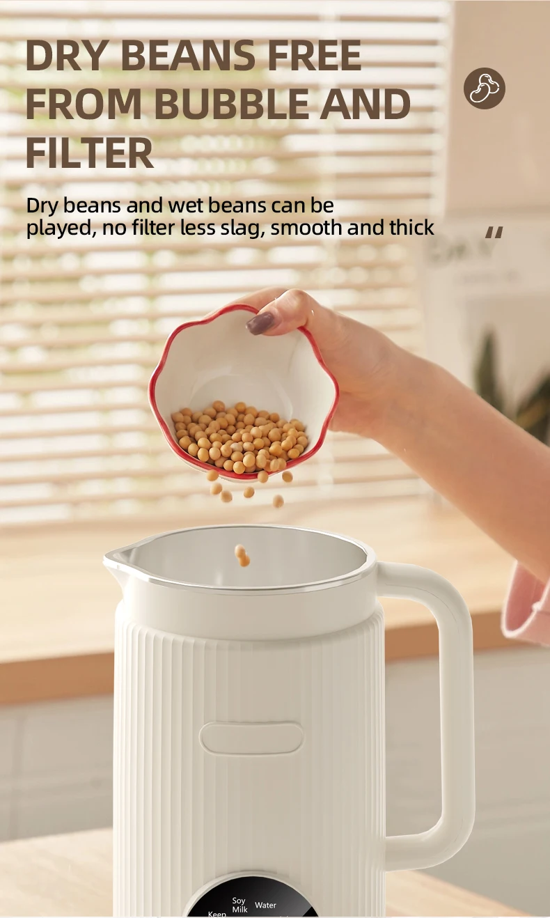 8-in-1 Multifunctional Automatic Nut Milk Machine&Coffee Maker, 40oz Auto Self-Cleaning Delay Start, Keep Warm Boil