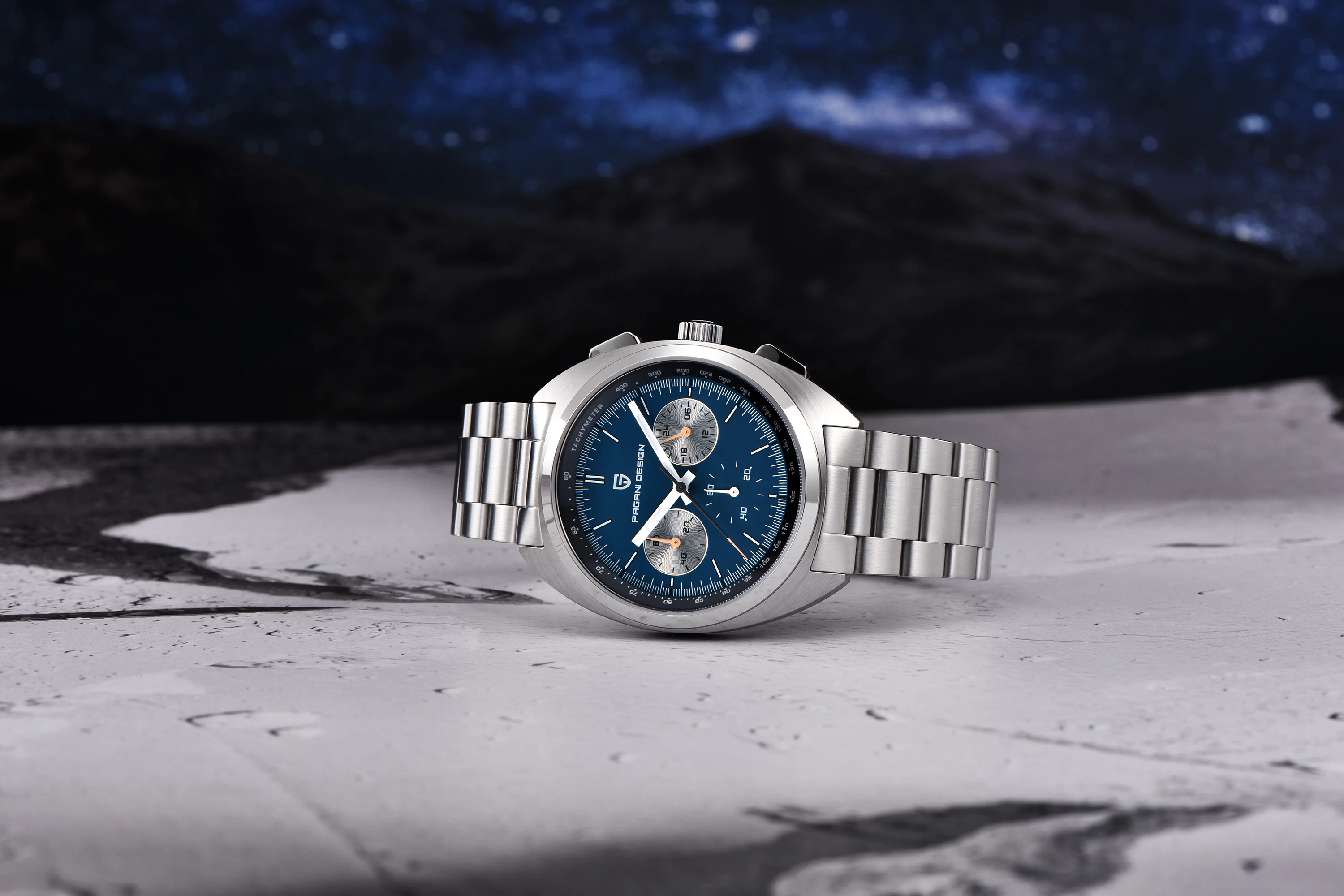 PAGANI DESIGN Men's Watches Retro Panda Dial Quartz Watch Men Japan VK63 Chronograph Sapphire glass Wrist Watch Men 2024 New