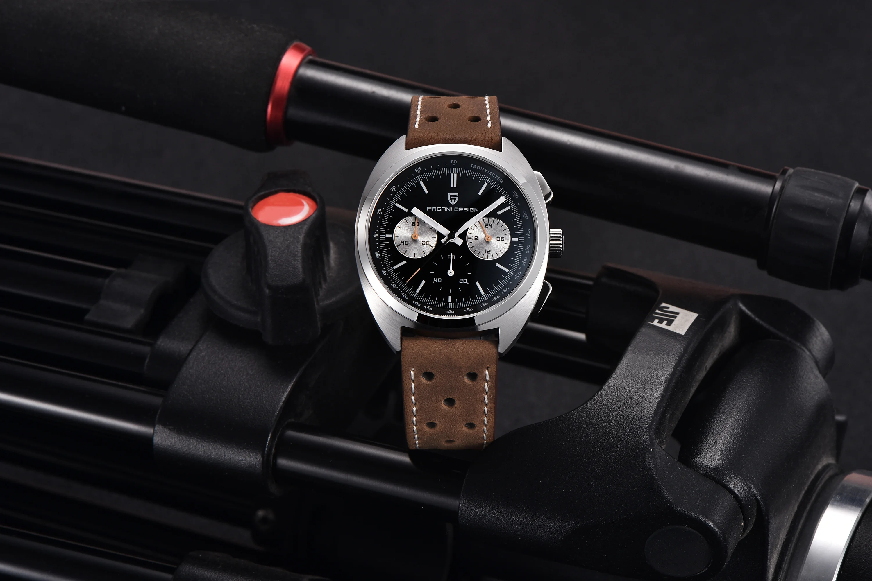 PAGANI DESIGN Men's Watches Retro Panda Dial Quartz Watch Men Japan VK63 Chronograph Sapphire glass Wrist Watch Men 2024 New