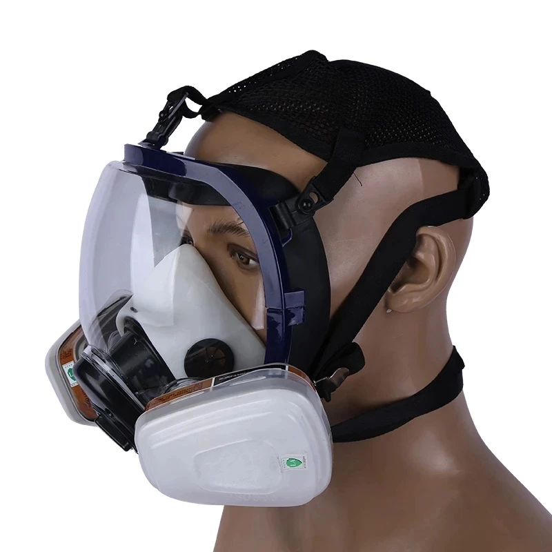 Full Face Respirator Gas Mask 40 mm Activated Carbon Filter Canister Suitable for Fumes Chemical, Spray Paint, Tactical-Survival