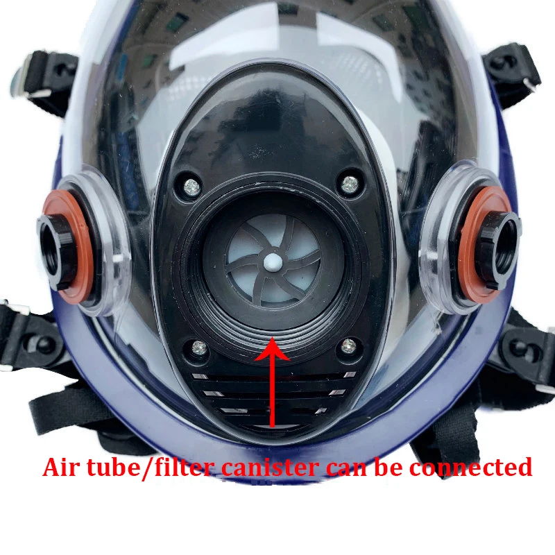Full Face Respirator Gas Mask 40 mm Activated Carbon Filter Canister Suitable for Fumes Chemical, Spray Paint, Tactical-Survival