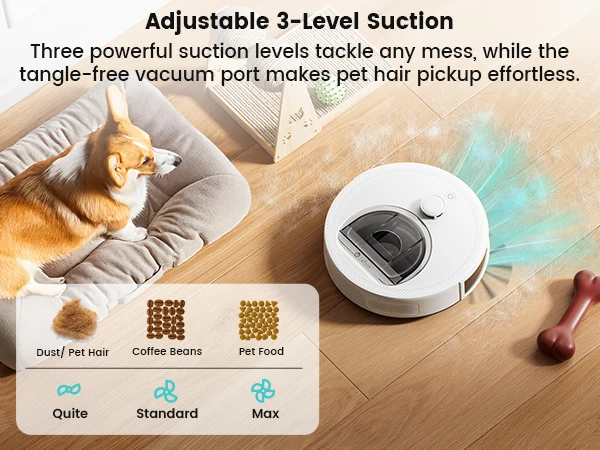 Lefant M330S Robot Vacuum and Mop, Upgraded LiDAR Navigation, 6000Pa Strong Suction , Self-Charge, WiFi/Alexa/APP, Multi-Surface