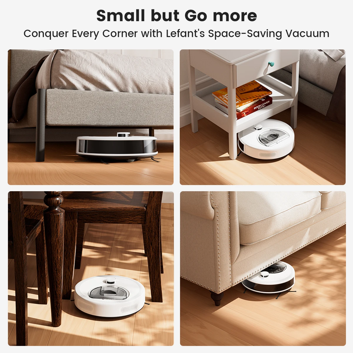 Lefant M330S Robot Vacuum and Mop, Upgraded LiDAR Navigation, 6000Pa Strong Suction , Self-Charge, WiFi/Alexa/APP, Multi-Surface