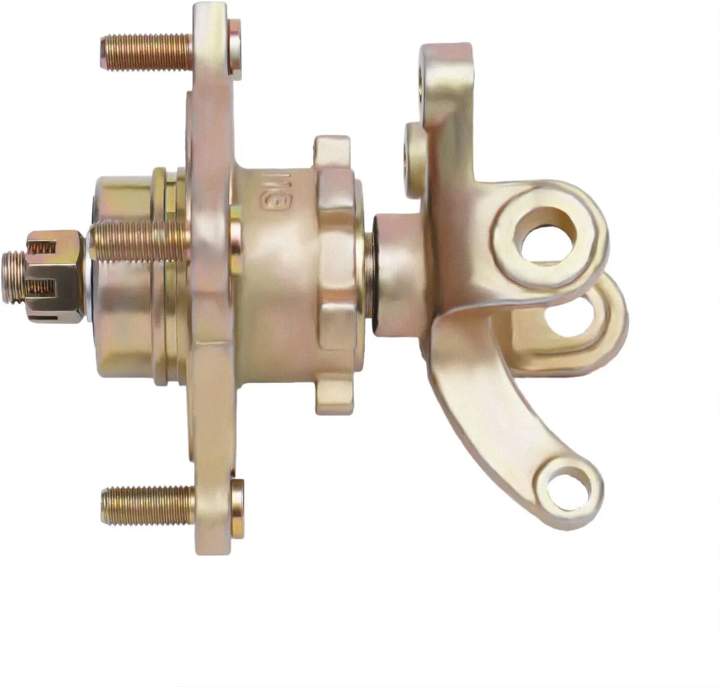 125-250cc ATV Front Steering Knuckle Kit-High-Strength Steel,2 Spindles+2 Disc Rotors+1 Caliper,Durable for Off-Road&Direct Fit