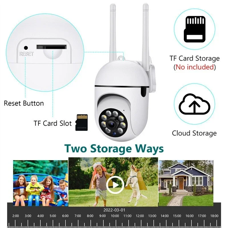 1/4pcs set Video Surveillance Camera System Wireless 5G WiFi Smart Outdoor Night Vision Home Waterproof Security Camera