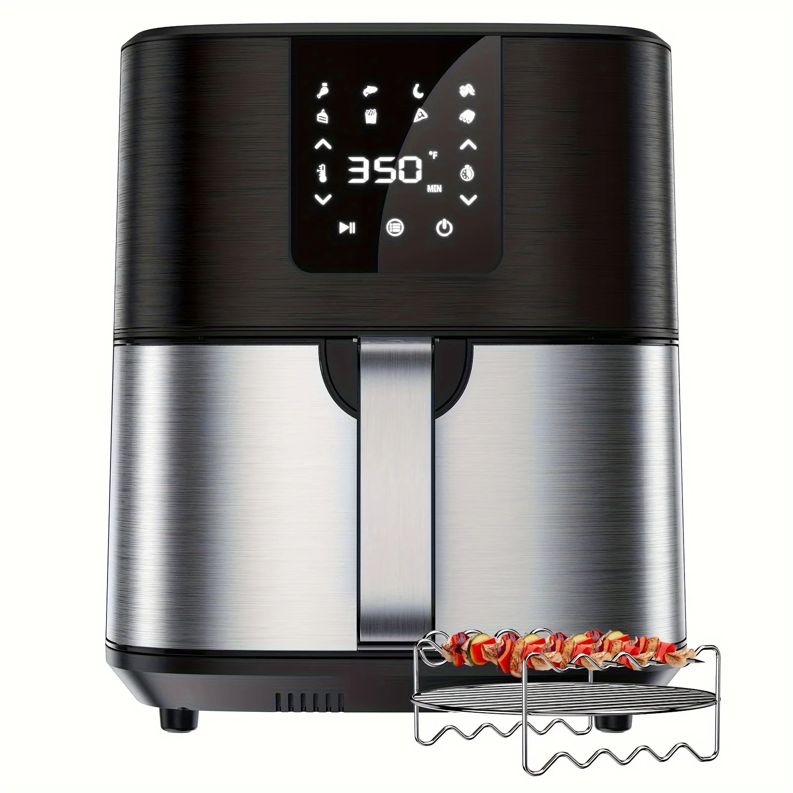 KitCook Large Air Fryer, 1500W 7QT AirFryer Cooker, Adjustable Temperature 100-400°F, 8 Presets Menu, Digital Touch Screen, Nons