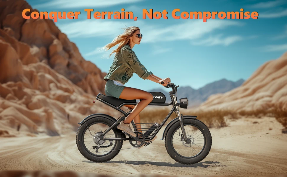 Kickwey K7 Adult Off-Road Ebike 1500W 7-Speed Electric Mountain Bicycle 48V 23Ah 20"X4" Fat Tire Electric Dirt Bike