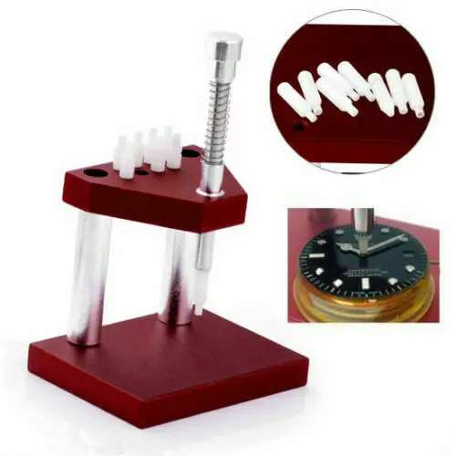 For Watchmaker Watch Manual Needle Extractor Watch Hand Needle Remover Presser Fitting Tool with 6 Plastic Dies Watch Tool