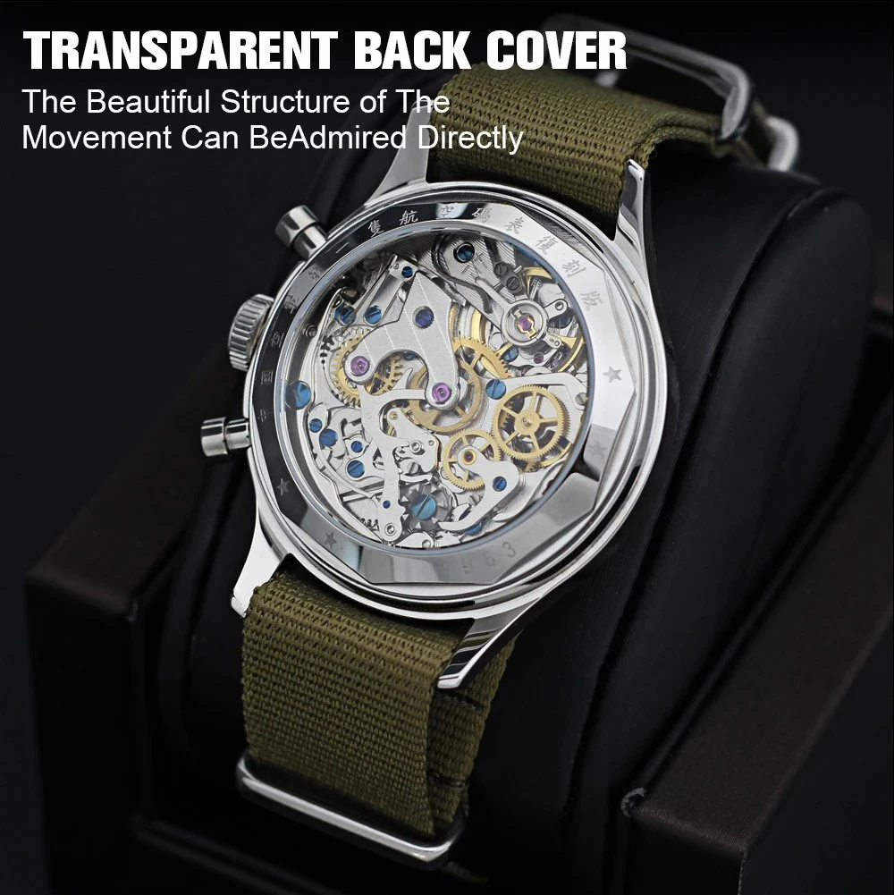 Seakoss Men 1963 Chronograph 38mm 40mm Acrylic Sapphire Glass Luminous Seagull ST1901 Movement Pilot Aviation Mechanical Watches