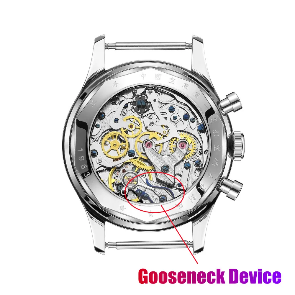 Seakoss Men 1963 Chronograph 38mm 40mm Acrylic Sapphire Glass Luminous Seagull ST1901 Movement Pilot Aviation Mechanical Watches
