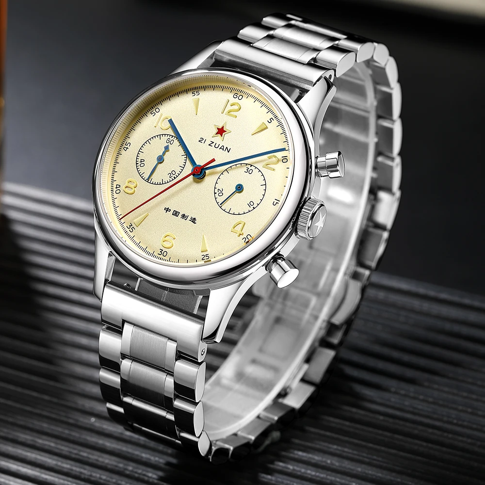 Seakoss Men 1963 Chronograph 38mm 40mm Acrylic Sapphire Glass Luminous Seagull ST1901 Movement Pilot Aviation Mechanical Watches