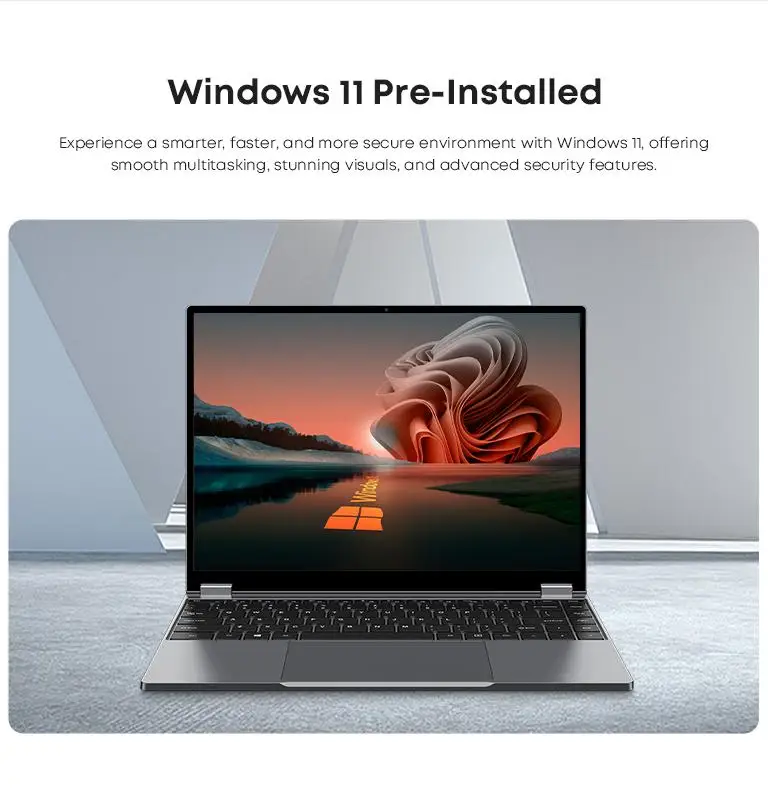 CHUWI FreeBook 2-in-1 Touch Screen Laptop 13.4'' Intel N150 16GB LPDDR5 RAM 512GB SSD FHD 2520x1680 WiFi6 BT5.2 Windows 11