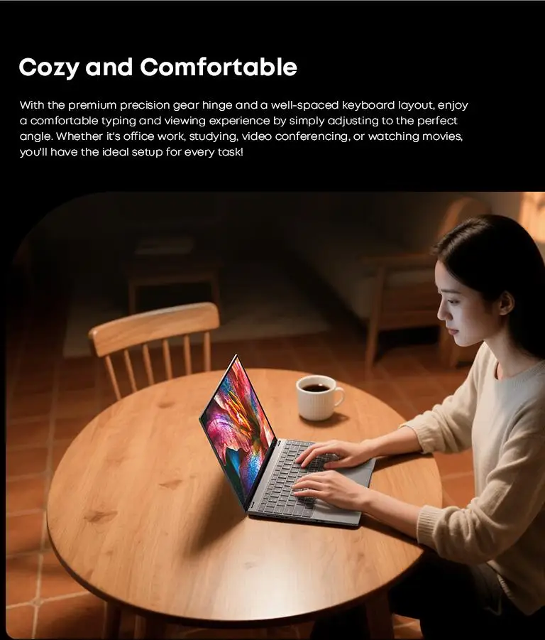 CHUWI FreeBook 2-in-1 Touch Screen Laptop 13.4'' Intel N150 16GB LPDDR5 RAM 512GB SSD FHD 2520x1680 WiFi6 BT5.2 Windows 11
