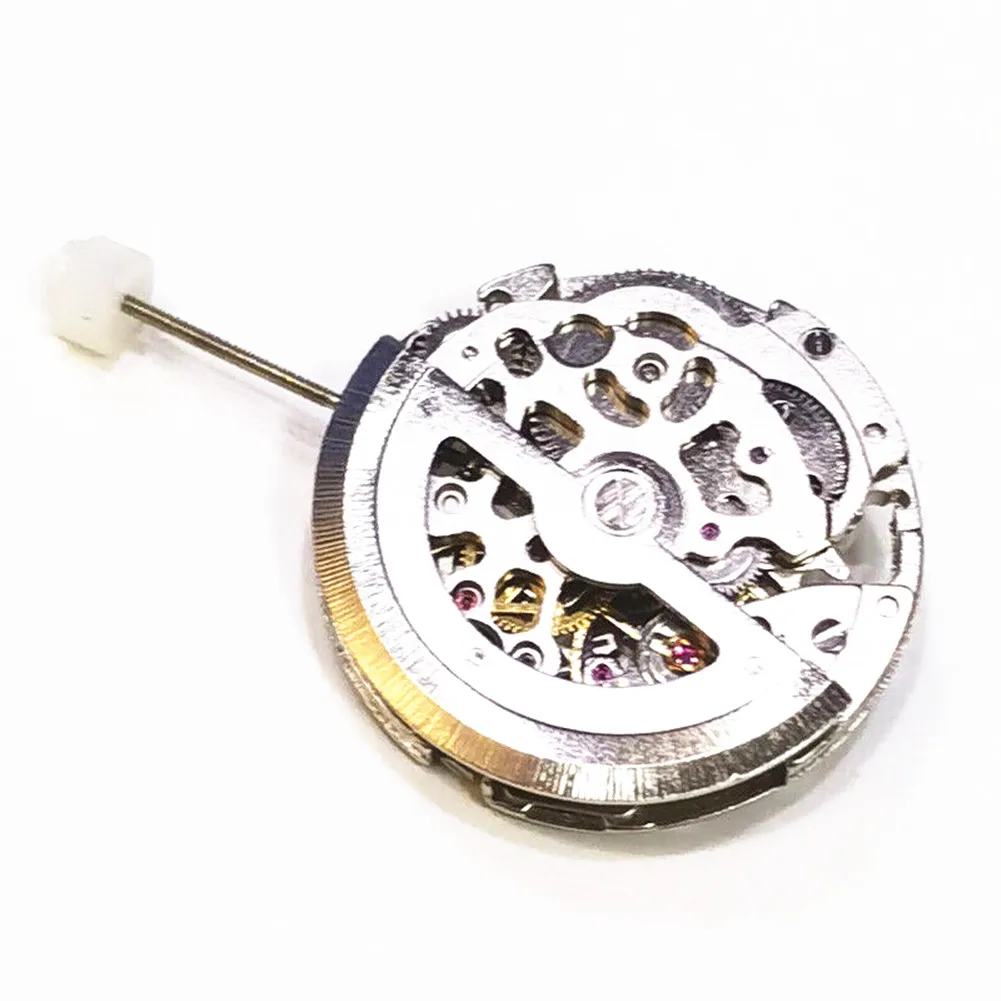 For Miyota 8N24 Watch Movement 25.6mm 3-Hand 21 Jewels Automatic Mechanical Movement Skeletonized Self-Winding Watch Repair Part
