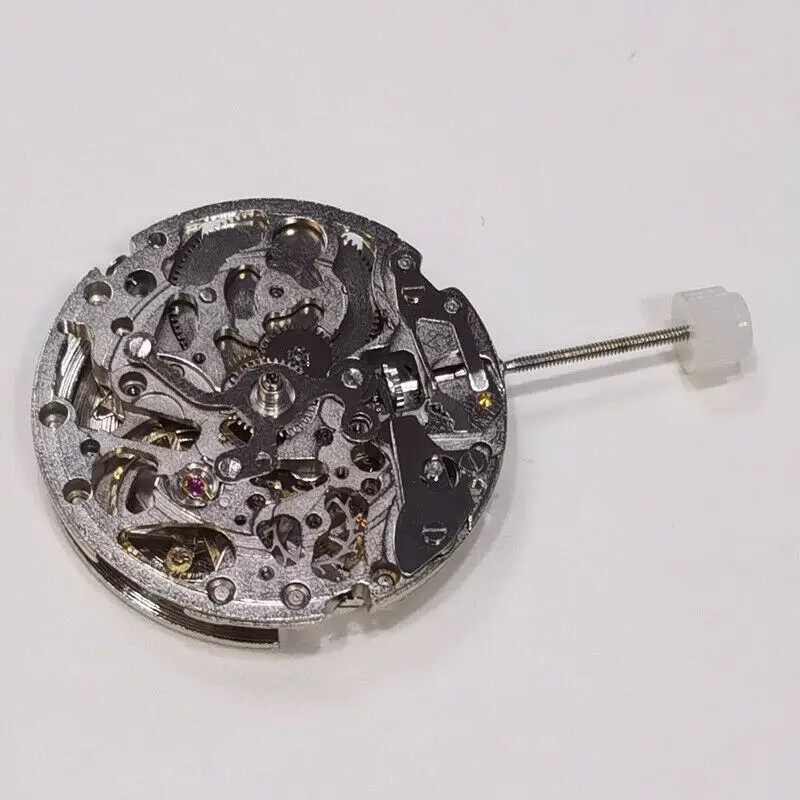 For Miyota 8N24 Watch Movement 25.6mm 3-Hand 21 Jewels Automatic Mechanical Movement Skeletonized Self-Winding Watch Repair Part