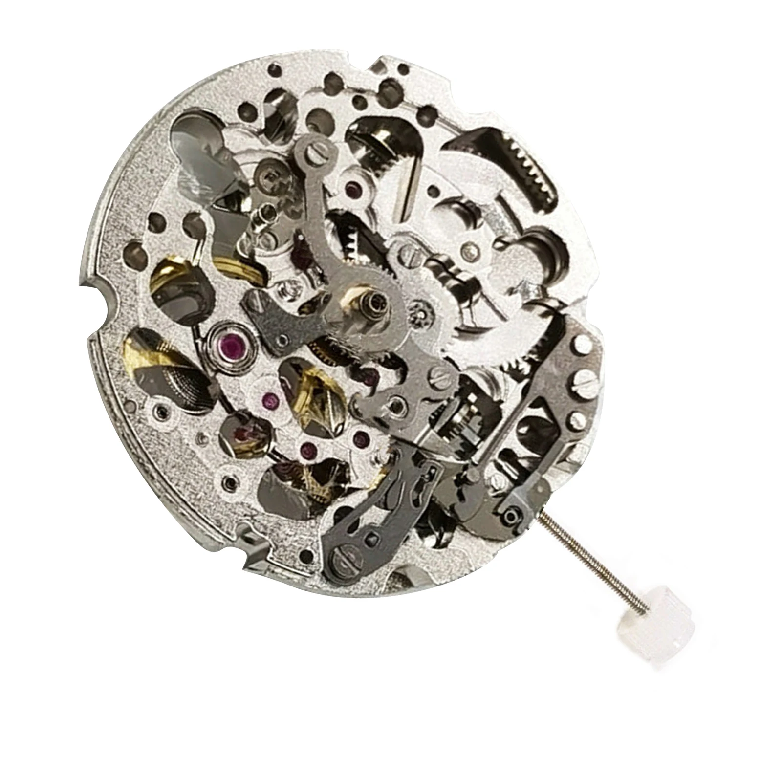 For Miyota 8N24 Watch Movement 25.6mm 3-Hand 21 Jewels Automatic Mechanical Movement Skeletonized Self-Winding Watch Repair Part