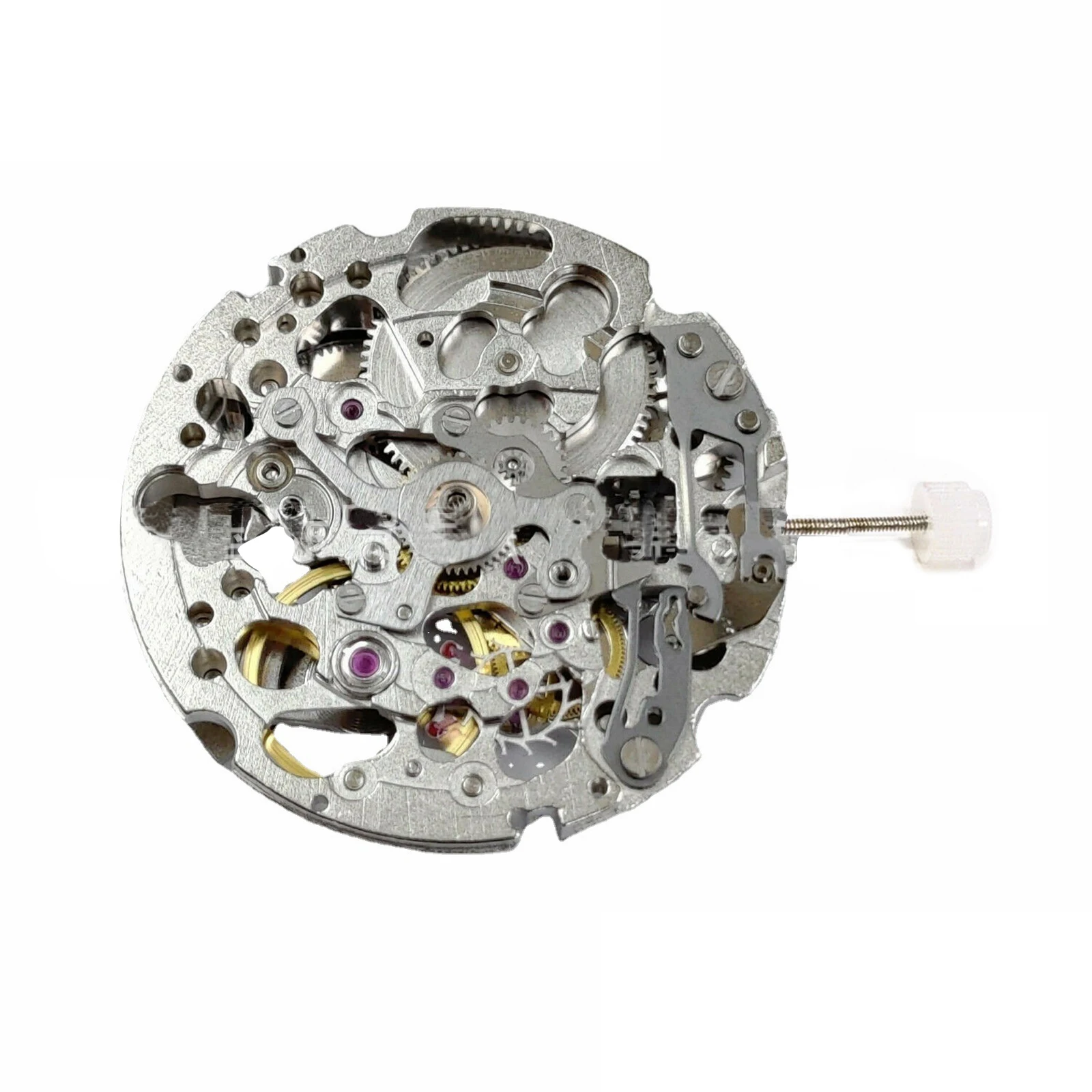 For Miyota 8N24 Watch Movement 25.6mm 3-Hand 21 Jewels Automatic Mechanical Movement Skeletonized Self-Winding Watch Repair Part