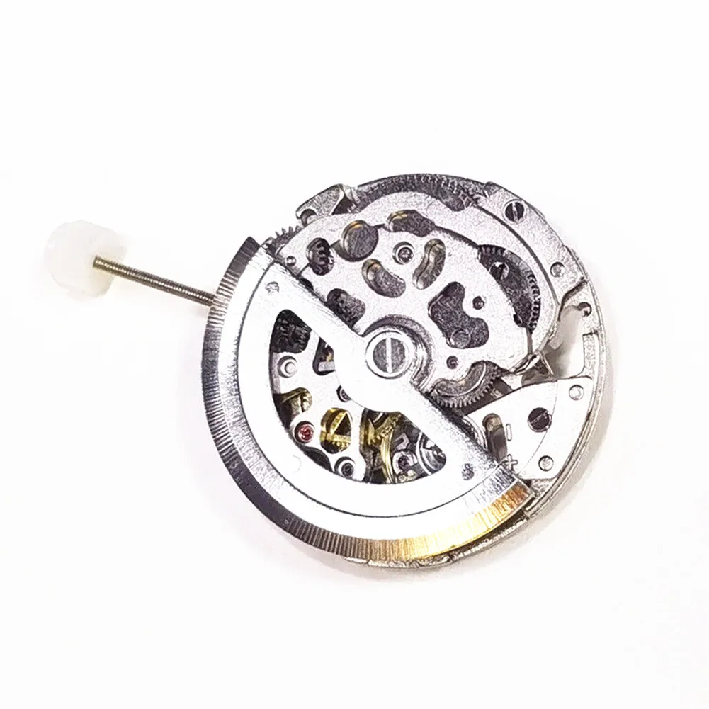 For Miyota 8N24 Watch Movement 25.6mm 3-Hand 21 Jewels Automatic Mechanical Movement Skeletonized Self-Winding Watch Repair Part
