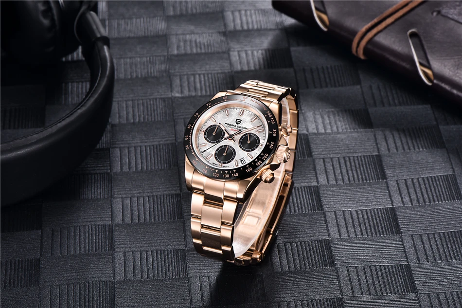 40mm New V2 PAGANI DESIGN Classic fashion Men Quartz Watches Sapphire Retro Chronograph Stainless Steel Waterproof Watch for Men