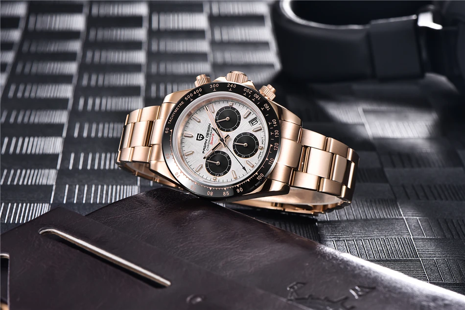 40mm New V2 PAGANI DESIGN Classic fashion Men Quartz Watches Sapphire Retro Chronograph Stainless Steel Waterproof Watch for Men