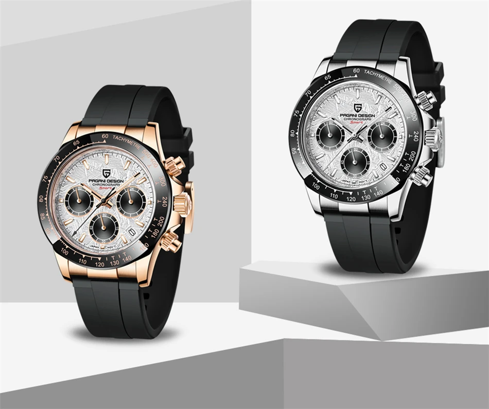 40mm New V2 PAGANI DESIGN Classic fashion Men Quartz Watches Sapphire Retro Chronograph Stainless Steel Waterproof Watch for Men