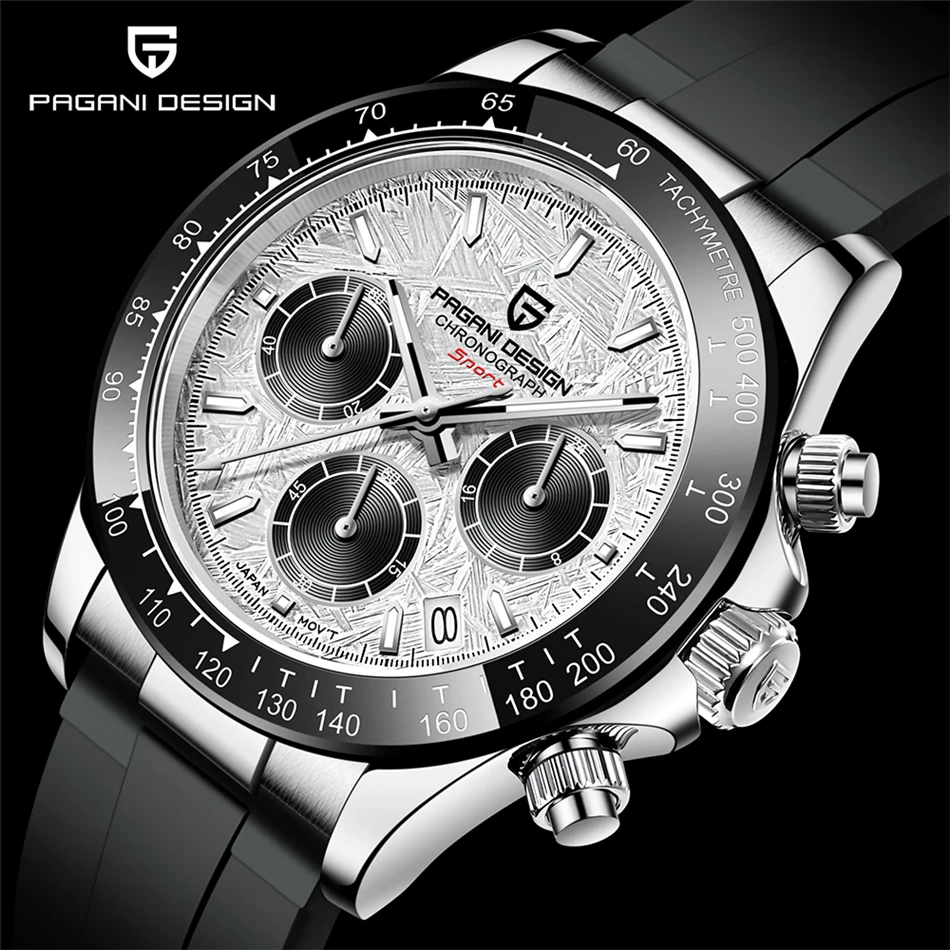 40mm New V2 PAGANI DESIGN Classic fashion Men Quartz Watches Sapphire Retro Chronograph Stainless Steel Waterproof Watch for Men