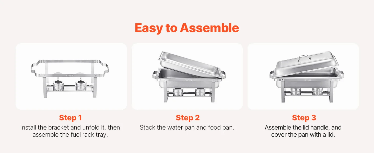 SucceBuy 8 Qt 4/6 Pack Chafing Dish Buffet Set Stainless Steel Chafer Rectangle Catering Warmer Server W/Lid Water Pan for Party
