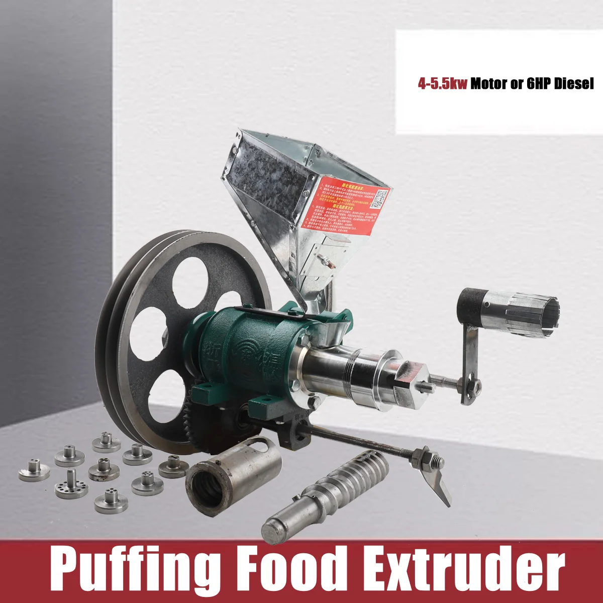 25Kg/h Snack Extruder Corn Rice Food Extrude Puffing Machine Twisted Hollow Stick Solid Crispy Popper Bulking Machine