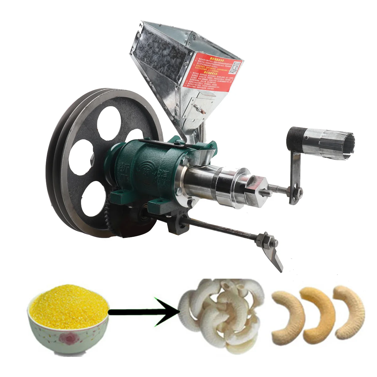 25Kg/h Snack Extruder Corn Rice Food Extrude Puffing Machine Twisted Hollow Stick Solid Crispy Popper Bulking Machine