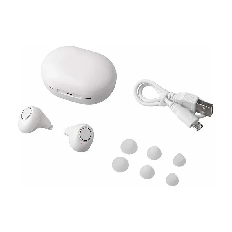 JINGHAO Hearing Aids Sound Amplifier Rechargeable Digital Sound Enhance For Elderly Father Mother Gift White