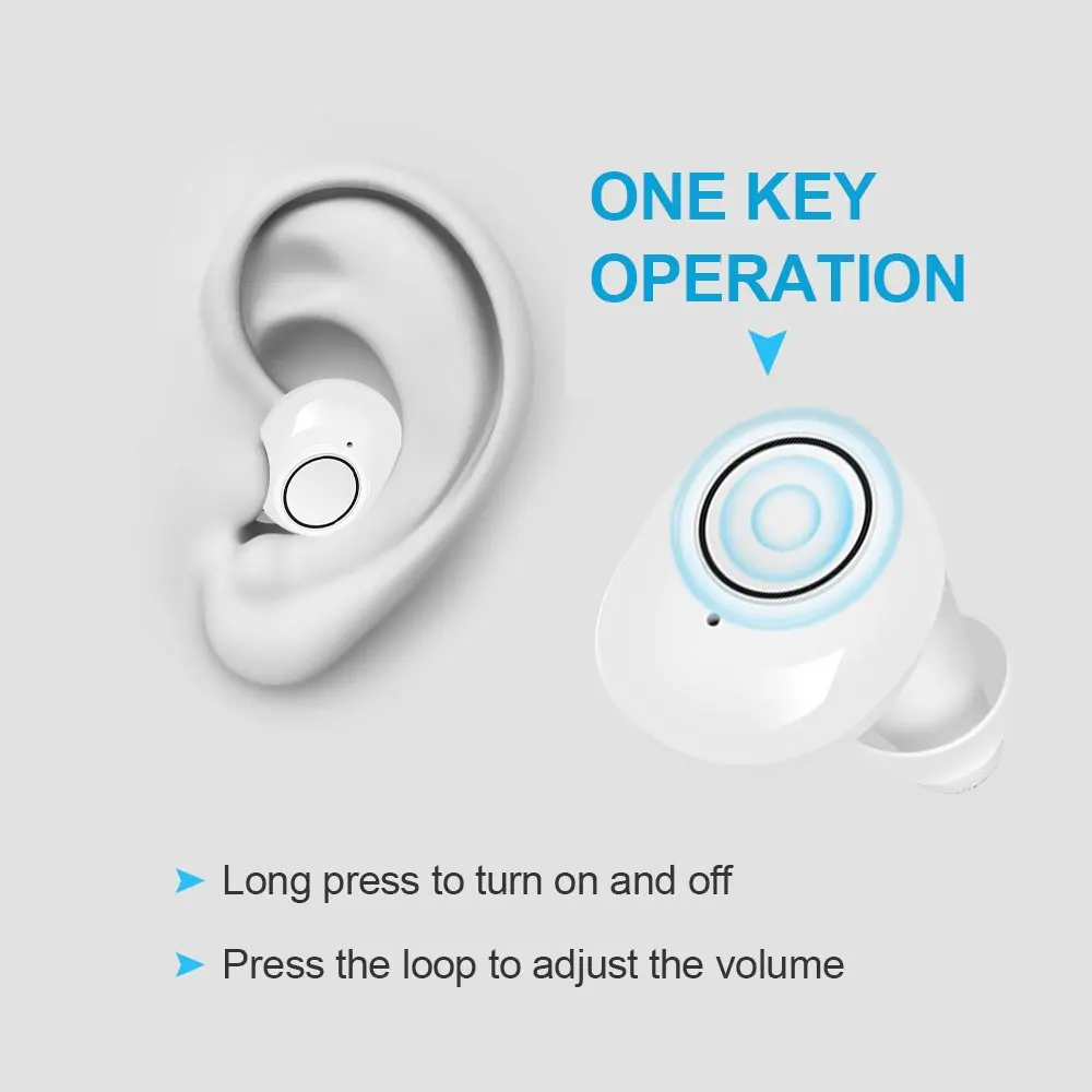 JINGHAO Hearing Aids Sound Amplifier Rechargeable Digital Sound Enhance For Elderly Father Mother Gift White