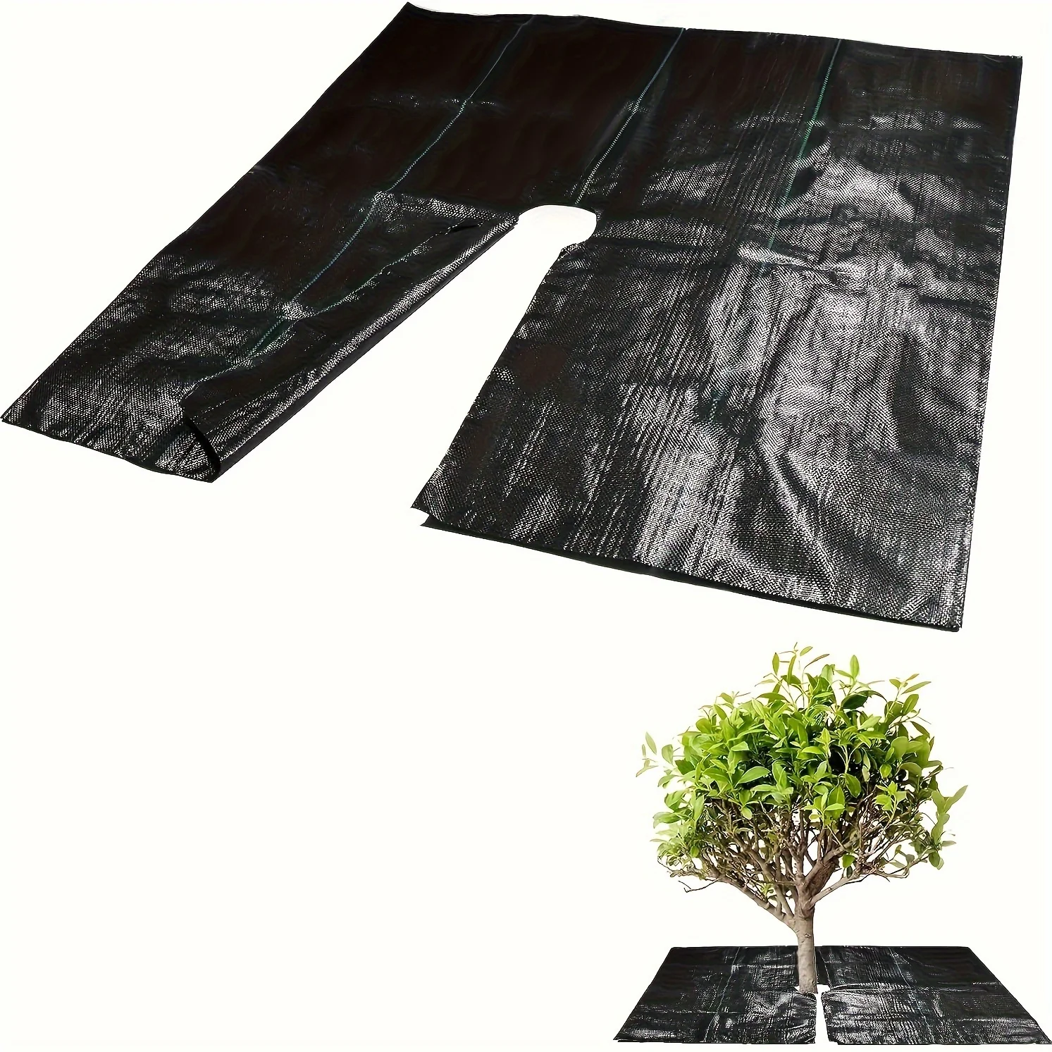10 Reusable Tree Weeding Moisturizing Hoods - Non Woven Biodegradable Tree Mat and Grassland Plastic Film