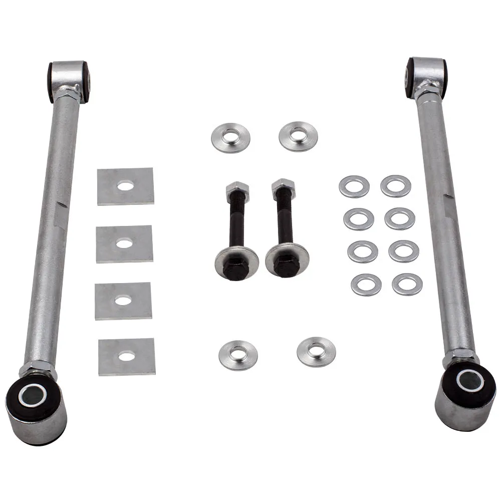 Adjustable Rear Strut Rods Bar W/Rubber Bushing for Chevrolet Corvette 63-79 Set