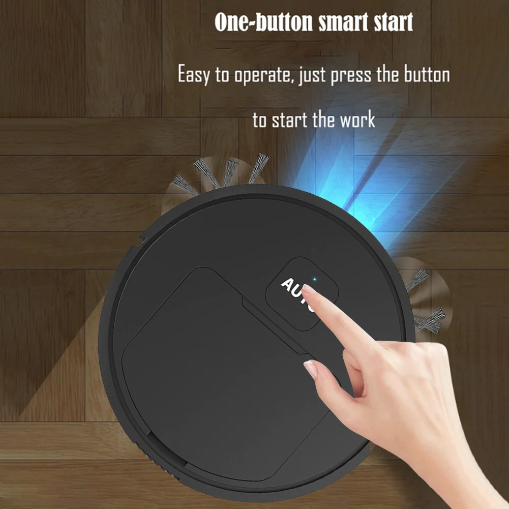 Robotic Vacuum 3-in-1 Cleaner With Integrated Home Sweeping, Mopping Cleaning USB Charging Vacuum Cleaner 1000Pa for Home Floor